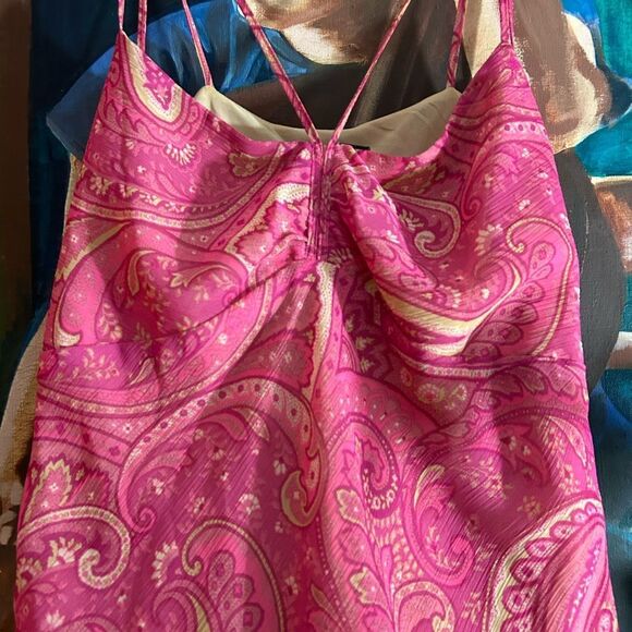 Jacob Pink Y2K Paisley Midi Dress 9/10 - Picture 6 of 16